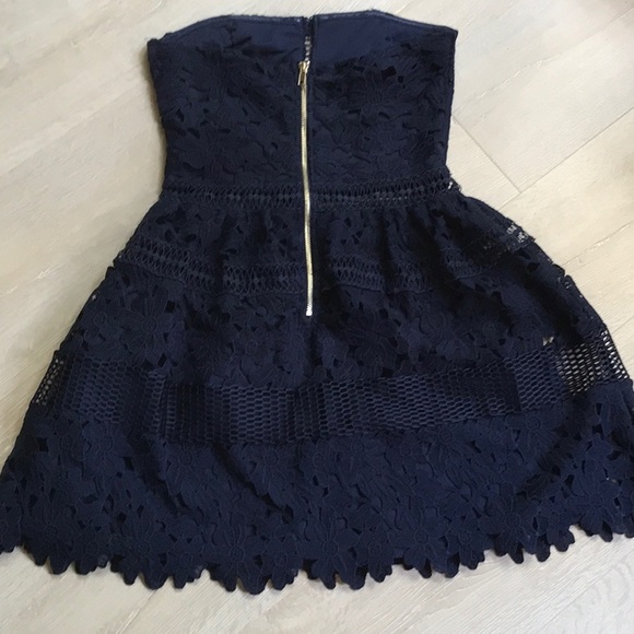 Romeo & Juliet couture blue prom, cocktail dress - Picture 5 of 8